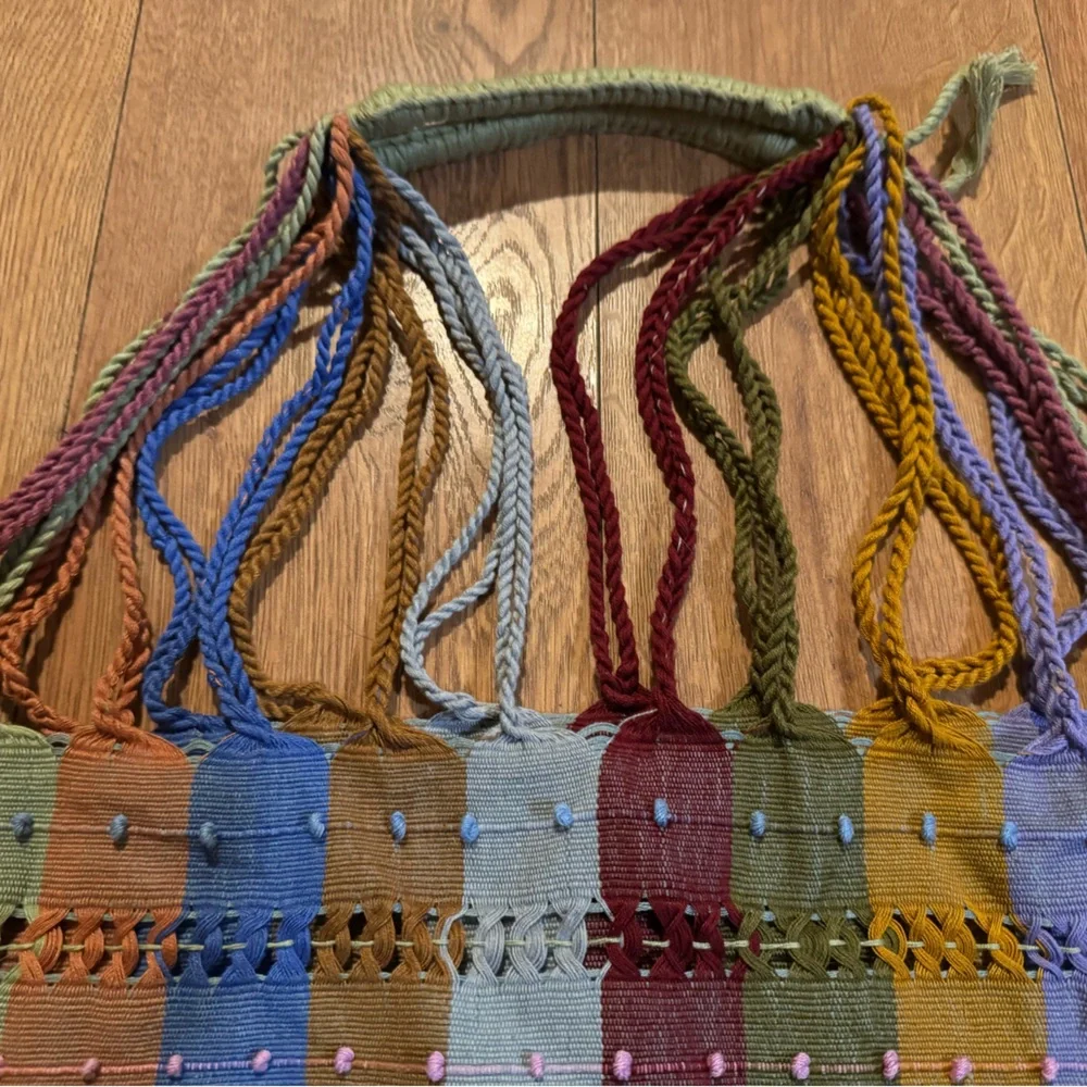 Multicolor Striped Tote Bag - Picture 3 of 11